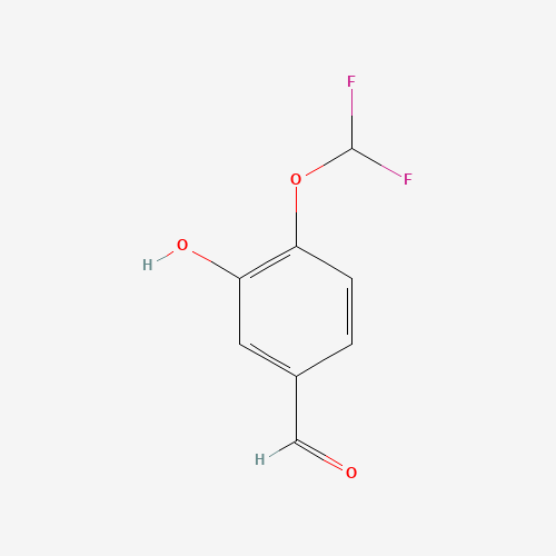 4-Difluoromethoxy-3-hydroxybenzaldehyde (CAS: 151103-08-1) - Chemical Structure and Molecular Formula 