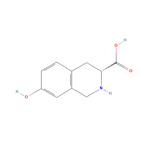 D-7-HYDROXY-1,2,3,4-TETRAHYDROISOQUINOLINE-3-CARBOXYLIC ACID (CAS: 152286-30-1) - Chemical Structure and Molecular Formula 