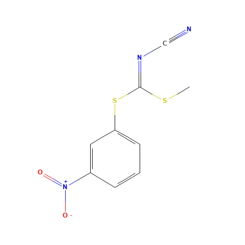 METHYL (3-NITROPHENYL) CYANOCARBONIMIDODITHIOATE (CAS: 152382-09-7) - Chemical Structure and Molecular Formula 