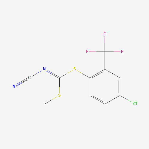 [4-CHLORO-2-(TRIFLUOROMETHYL)PHENYL] METHYL CYANOCARBONIMIDODITHIOATE (CAS: 152382-23-5) - Chemical Structure and Molecular Formula 