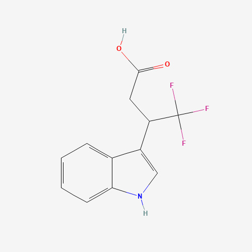 4,4,4-TRIFLUORO-3-(3-INDOLYL)BUTYRIC ACID (CAS: 153233-36-4) - Chemical Structure and Molecular Formula 
