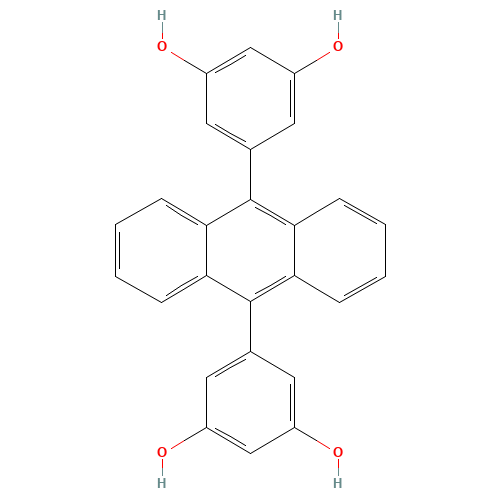 9,10-BIS(3,5-DIHYDROXYPHENYL)ANTHRACENE (CAS: 153715-08-3) - Related Chemical Product
