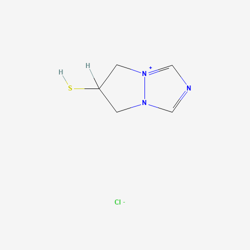 6,7-Dihydro-6-mercapto-5H-pyrazolo[1,2-a][1,2,4]triazolium chloride (CAS: 153851-71-9) - Chemical Structure and Molecular Formula 