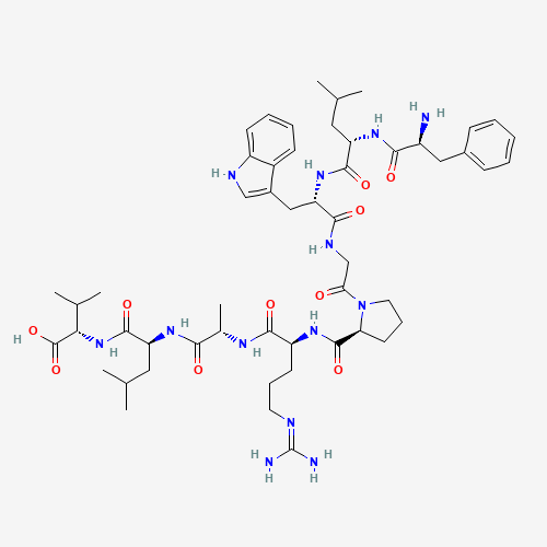H-PHE-LEU-TRP-GLY-PRO-ARG-ALA-LEU-VAL-OH (CAS: 160295-81-8) - Chemical Structure and Molecular Formula 