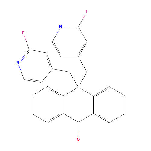 10,10-BIS[(2-FLUORO-4-PYRIDINYL)METHYL]-9(10H)-ANTHRACENONE (CAS: 160588-45-4) - Related Chemical Product