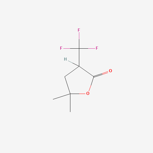 GAMMA,GAMMA-DIMETHYL-ALPHA-TRIFLUOROMETHYL-GAMMA-BUTYROLACTONE (CAS: 164929-15-1) - Chemical Structure and Molecular Formula 