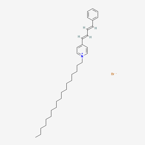 1-OCTADECYL-4-(4-PHENYL-1,3-BUTADIENYL)PYRIDINIUM BROMIDE (CAS: 165678-32-0) - Chemical Structure and Molecular Formula 