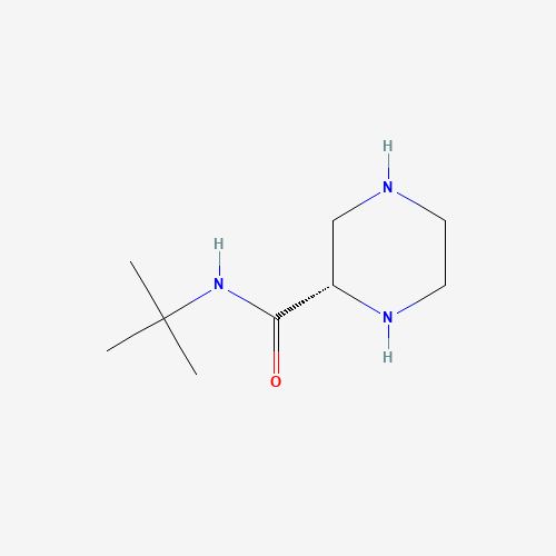 (S)-(-)-2-T-BUTYL-2-PIPERAZINECARBOXAMIDE (CAS: 166941-47-5) - Chemical Structure and Molecular Formula 