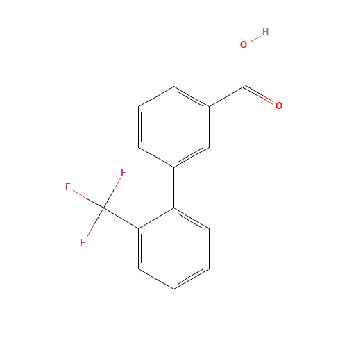 2'-TRIFLUOROMETHYL-BIPHENYL-3-CARBOXYLIC ACID (CAS: 168618-48-2) - Chemical Structure and Molecular Formula 