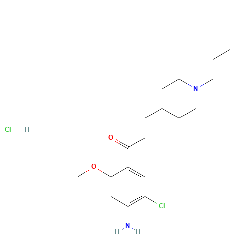 1-(4-AMINO-5-CHLORO-2-METHOXYPHENYL)-3-[1-BUTYL-4-PIPERIDINYL]-1-PROPANONE HYDROCHLORIDE (CAS: 168986-60-5) - Related Chemical Product