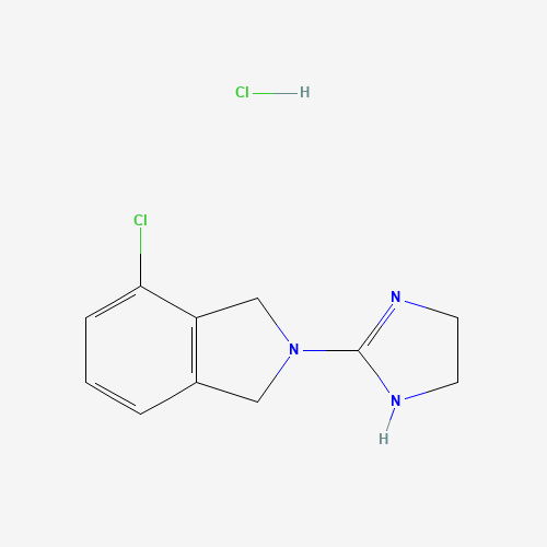 4-CHLORO-2-(IMIDAZOLIN-2-YL)ISOINDOLINE HYDROCHLORIDE (CAS: 170034-96-5) - Chemical Structure and Molecular Formula 