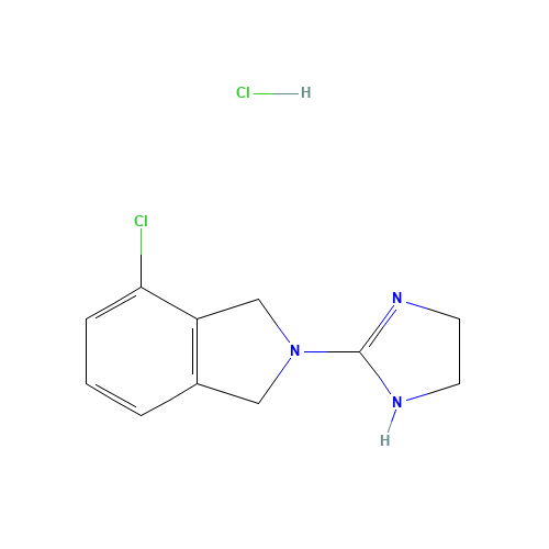 4-CHLORO-2-(IMIDAZOLIN-2-YL)ISOINDOLINE HYDROCHLORIDE (CAS: 170034-96-5) - Chemical Structure and Molecular Formula 