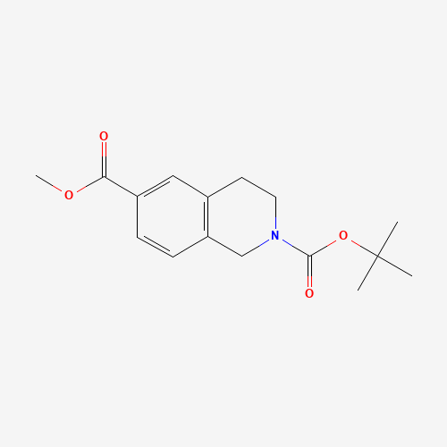 2-TERT-BUTYL 6-METHYL 3,4-DIHYDROISOQUINOLINE-2,6(1H)-DICARBOXYLATE (CAS: 170097-66-2) - Chemical Structure and Molecular Formula 
