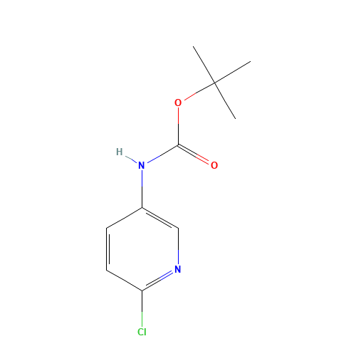 5-[N-(TERT-BUTOXYCARBONYL)AMINO]-2-CHLOROPYRIDINE (CAS: 171178-45-3) - Chemical Structure and Molecular Formula 