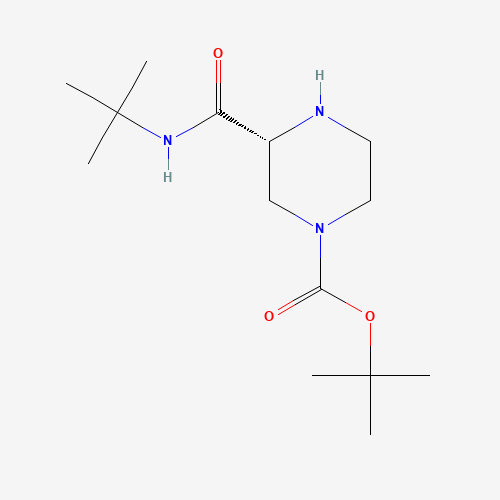 (R)-4-Boc-Piperazine-2-carboxyl-tert-butylamide (CAS: 171866-36-7) - Chemical Structure and Molecular Formula 