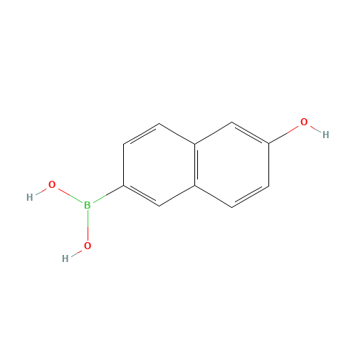 6-HYDROXY-2-NAPHTHALENEBORONIC ACID (CAS: 173194-95-1) - Chemical Structure and Molecular Formula 