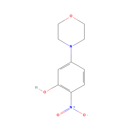 5-MORPHOLINO-2-NITROPHENOL (CAS: 175135-19-0) - Chemical Structure and Molecular Formula 