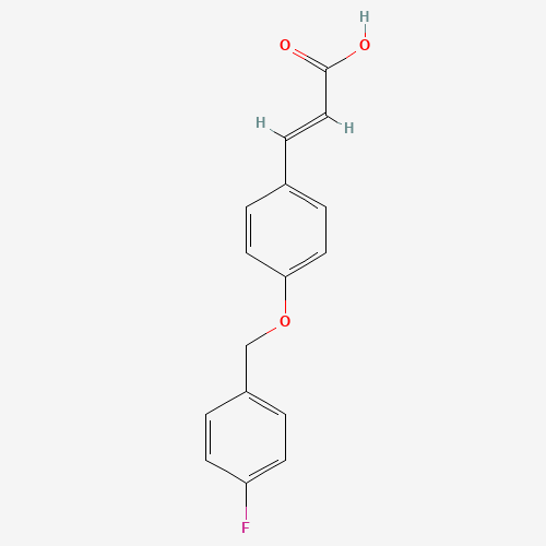 3-(4-(4-FLUOROBENZYLOXY)PHENYL)ACRYLIC ACID (CAS: 175136-19-3) - Chemical Structure and Molecular Formula 