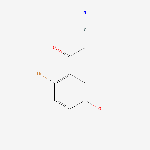 3-(2-BROMO-5-METHOXYPHENYL)-3-OXOPROPANENITRILE (CAS: 175136-65-9) - Chemical Structure and Molecular Formula 