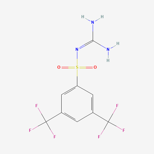 3,5-BIS(TRIFLUOROMETHYL)BENZENESULFONYL GUANIDINE (CAS: 175136-69-3) - Chemical Structure and Molecular Formula 