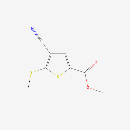 METHYL 4-CYANO-5-(METHYLTHIO)THIOPHENE-2-CARBOXYLATE (CAS: 175202-48-9) - Chemical Structure and Molecular Formula 