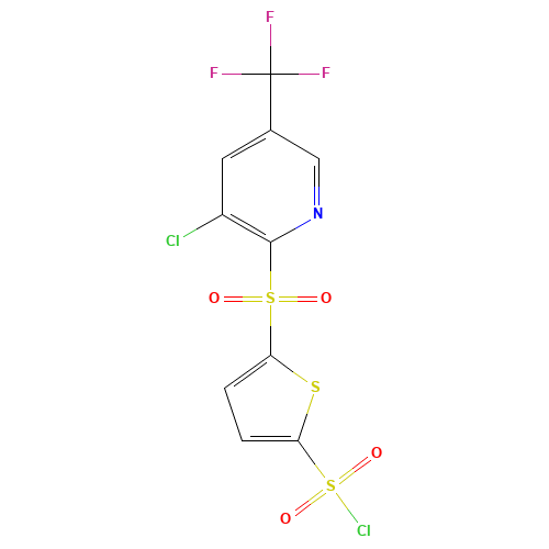 5-[3-CHLORO-5-(TRIFLUOROMETHYL)PYRID-2-YLSULPHONYL]THIOPHENE-2-SULPHONYL CHLORIDE (CAS: 175203-00-6) - Related Chemical Product