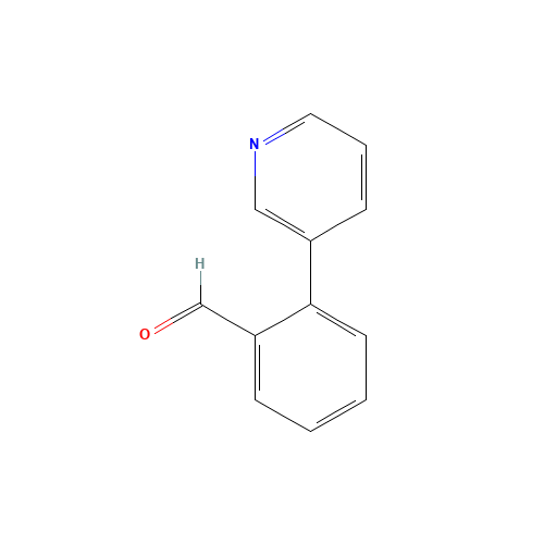 2-PYRIDIN-3-YL-BENZALDEHYDE (CAS: 176690-44-1) - Chemical Structure and Molecular Formula 