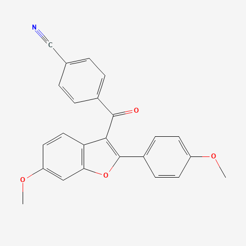 4-[[6-METHOXY-2-(4-METHOXYPHENYL)-3-BENZOFURANYL]CARBONYL]BENZONITRILE (CAS: 176977-56-3) - Related Chemical Product