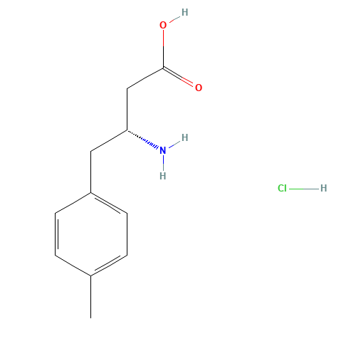 (R)-3-AMINO-4-(4-METHYLPHENYL)BUTANOIC ACID HYDROCHLORIDE (CAS: 177839-85-9) - Chemical Structure and Molecular Formula 