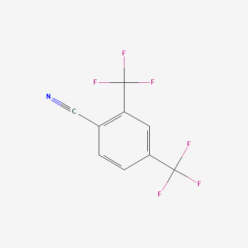2,4-BIS(TRIFLUOROMETHYL)BENZONITRILE (CAS: 177952-38-4) - Chemical Structure and Molecular Formula 