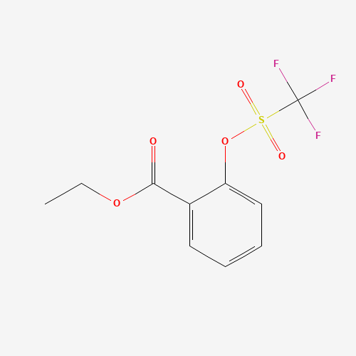 ETHYL 2-(TRIFLUOROMETHYL SULFONYLOXY) BENZOATE (CAS: 179538-97-7) - Chemical Structure and Molecular Formula 