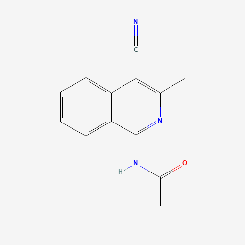 1-ACETAMIDO-4-CYANO-3-METHYLISOQUINOLINE (CAS: 179985-52-5) - Chemical Structure and Molecular Formula 