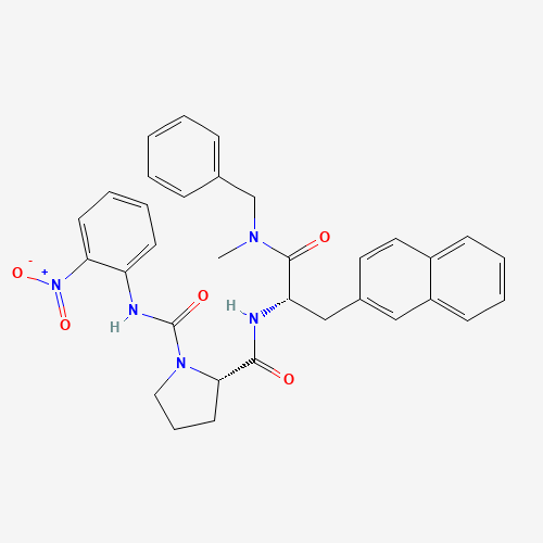 1-[[(2-NITROPHENYL)AMINO]CARBONYL]-L-PROLYL-N-METHYL-3-(2-NAPHTHALENYL)-N-(PHENYLMETHYL)-L-ALANINAMIDE (CAS: 180046-99-5) - Related Chemical Product