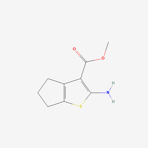 2-AMINO-5,6-DIHYDRO-4H-CYCLOPENTA[B]THIOPHENE-3-CARBOXYLIC ACID METHYL ESTER (CAS: 184174-80-9) - Chemical Structure and Molecular Formula 