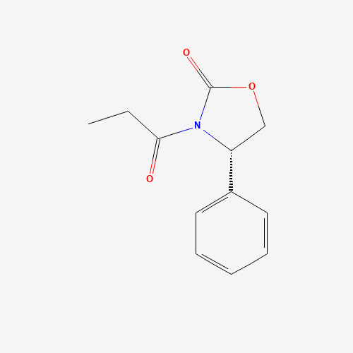 (S)-4-PHENYL-3-PROPIONYL-2-OXAZOLIDINONE (CAS: 184363-66-4) - Chemical Structure and Molecular Formula 