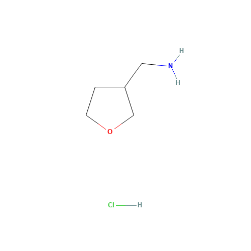 (TETRAHYDROFURAN-3-YL)METHANAMINE HYDROCHLORIDE (CAS: 184950-35-4) - Chemical Structure and Molecular Formula 