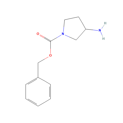 N-Cbz-3-aminopyrrolidine (CAS: 185057-50-5) - Chemical Structure and Molecular Formula 