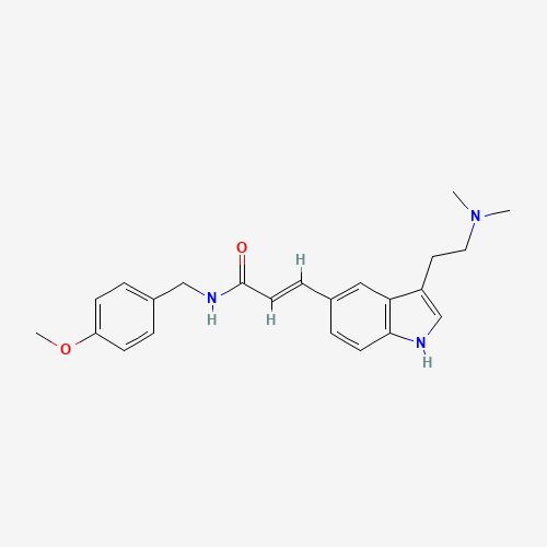 3-[3-(2-DIMETHYLAMINOETHYL)-1H-INDOL-5-YL]-N-(4-METHOXYBENZYL)ACRYLAMIDE (CAS: 185259-85-2) - Chemical Structure and Molecular Formula 