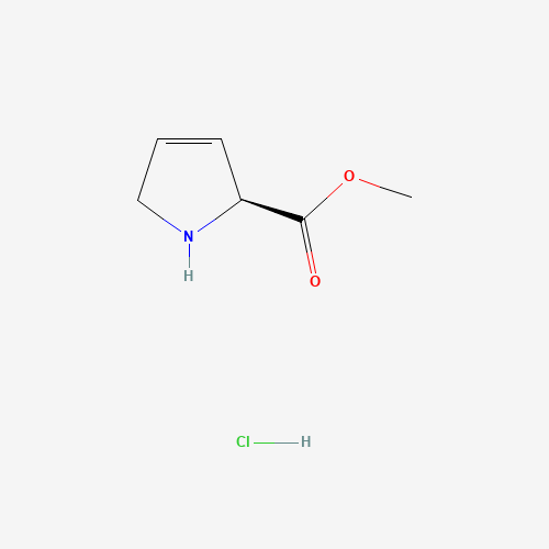 3,4-DEHYDRO-L-PROLINE METHYL ESTER HYDROCHLORIDE (CAS: 186145-08-4) - Chemical Structure and Molecular Formula 