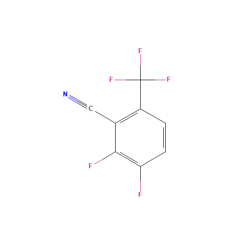 2,3-DIFLUORO-6-(TRIFLUOROMETHYL)BENZONITRILE (CAS: 186517-05-5) - Chemical Structure and Molecular Formula 