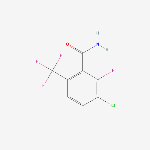 3-CHLORO-2-FLUORO-6-(TRIFLUOROMETHYL)BENZAMIDE (CAS: 186517-42-0) - Chemical Structure and Molecular Formula 