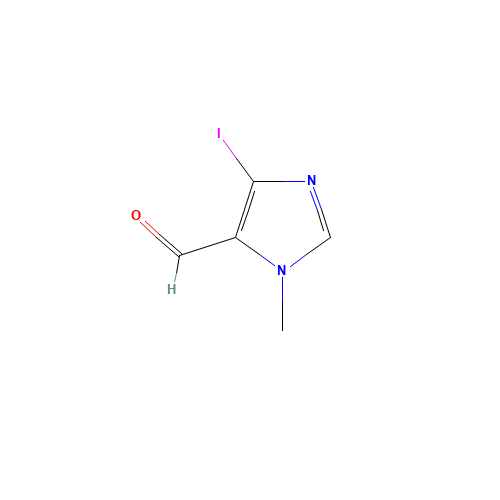 4-IODO-1-METHYL-1H-IMIDAZOLE-5-CARBOXALDEHYDE (CAS: 189014-13-9) - Chemical Structure and Molecular Formula 