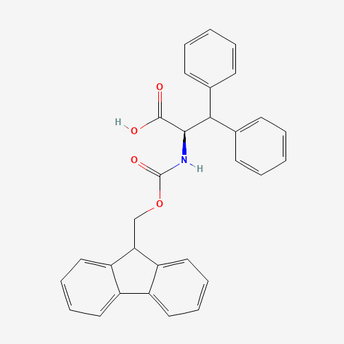 FMOC-D-3,3-DIPHENYLALANINE (CAS: 189937-46-0) - Chemical Structure and Molecular Formula 