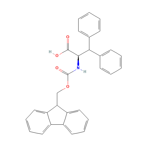 FMOC-D-3,3-DIPHENYLALANINE (CAS: 189937-46-0) - Chemical Structure and Molecular Formula 