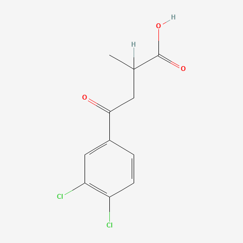 2-METHYL-4-OXO-4-(3',4'-DICHLOROPHENYL)BUTYRIC ACID (CAS: 191018-56-1) - Chemical Structure and Molecular Formula 