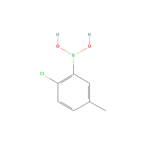 2-CHLORO-5-METHYLPHENYLBORONIC ACID (CAS: 193353-35-4) - Chemical Structure and Molecular Formula 