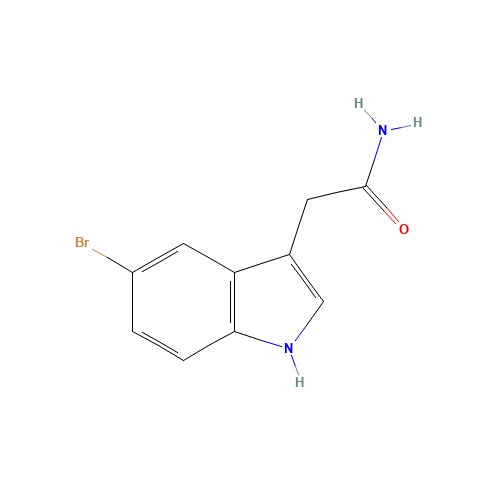 5-BROMOINDOLE-3-ACETAMIDE (CAS: 196081-79-5) - Chemical Structure and Molecular Formula 