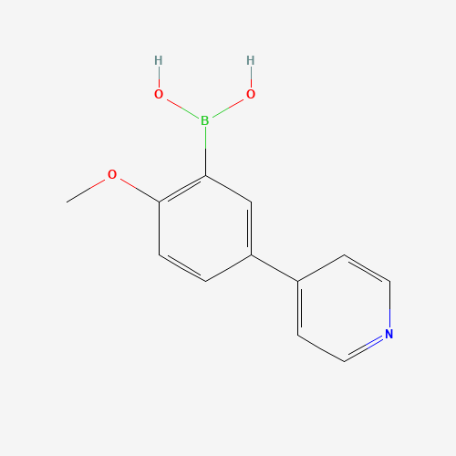 2-METHOXY-5-(PYRIDIN-4-YL)PHENYLBORONIC ACID (CAS: 196861-33-3) - Chemical Structure and Molecular Formula 