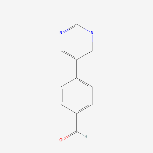 4-(PYRIMIDIN-5-YL)BENZALDEHYDE (CAS: 198084-12-7) - Chemical Structure and Molecular Formula 