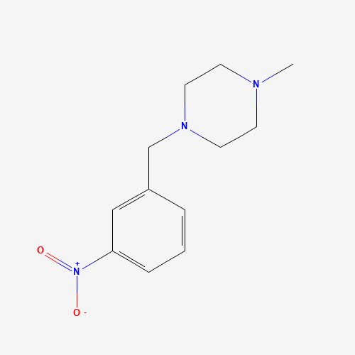 1-METHYL-4-(3-NITROBENZYL)PIPERAZINE (CAS: 198281-54-8) - Chemical Structure and Molecular Formula 